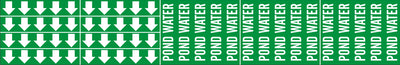 POND WATER - PIPE MARKER WITH ARROWS