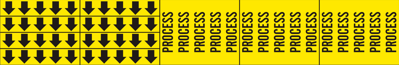 PROCESS - PIPE MARKER WITH ARROWS - PROCESS - PIPE MARKER WITH ARROWS, 2.25X13.5, Adhesive Vinyl