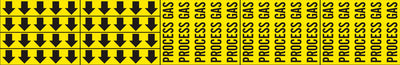 PROCESS GAS - PIPE MARKER WITH ARROWS