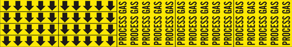 PROCESS GAS - PIPE MARKER WITH ARROWS