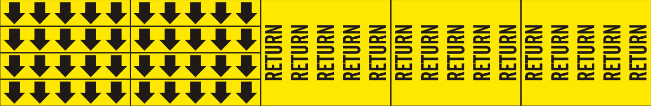 RETURN - PIPE MARKER WITH ARROWS - RETURN - PIPE MARKER WITH ARROWS, 2.25X13.5, Adhesive Vinyl