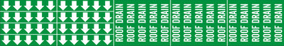 ROOF DRAIN - PIPE MARKER WITH ARROWS