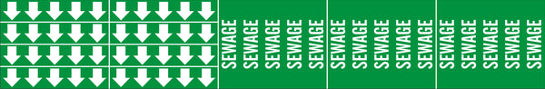SEWAGE - PIPE MARKER WITH ARROWS