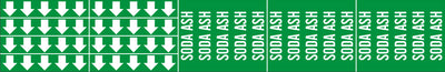 SODA ASH - PIPE MARKER WITH ARROWS