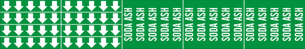 SODA ASH - PIPE MARKER WITH ARROWS