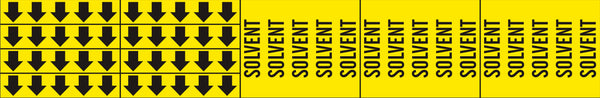 SOLVENT - PIPE MARKER WITH ARROWS