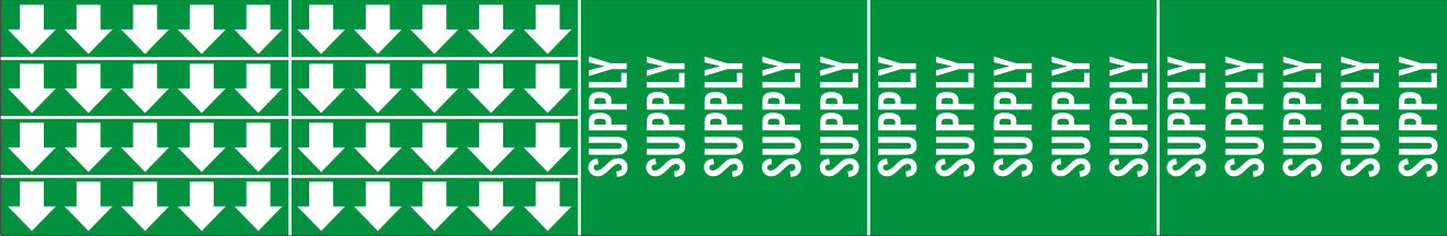 SUPPLY - PIPE MARKER WITH ARROWS - SUPPLY - PIPE MARKER WITH ARROWS, 2.25X13.5, Adhesive Vinyl