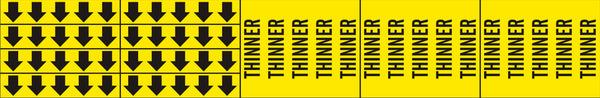 THINNER - PIPE MARKER WITH ARROWS