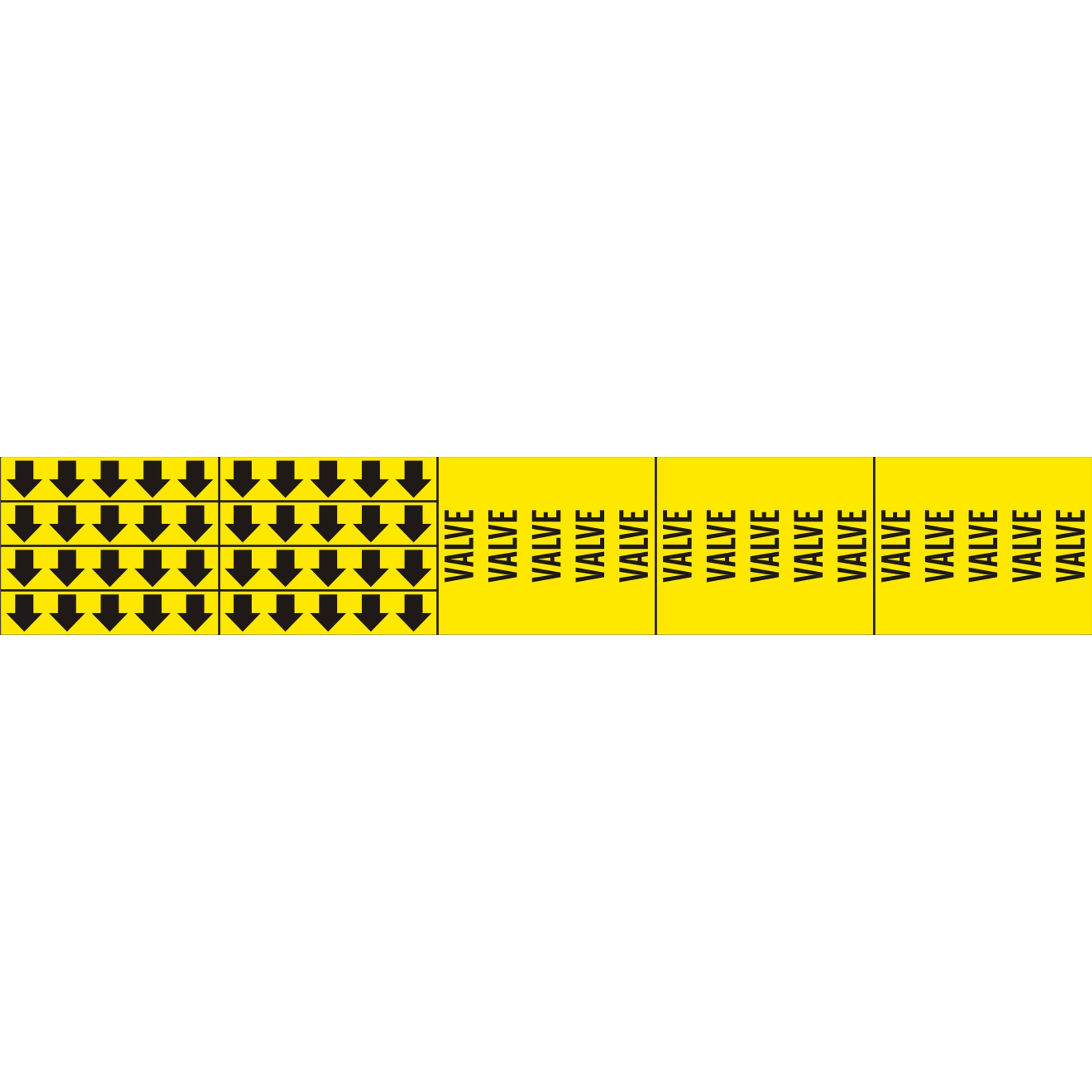 VALVE - PIPE MARKER WITH ARROWS - VALVE - PIPE MARKER WITH ARROWS, 2.25X13.5, Adhesive Vinyl