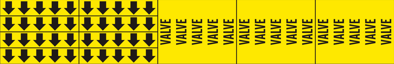 VALVE - PIPE MARKER WITH ARROWS - VALVE - PIPE MARKER WITH ARROWS, 2.25X13.5, Adhesive Vinyl