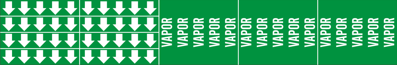 VAPOR - PIPE MARKER WITH ARROWS - VAPOR - PIPE MARKER WITH ARROWS, 2.25X13.5, Adhesive Vinyl