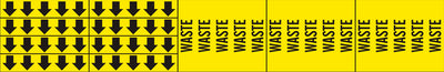 WASTE - PIPE MARKER WITH ARROWS