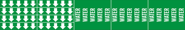 WATER - PIPE MARKER WITH ARROWS