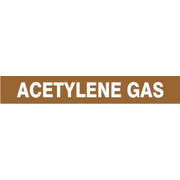 ACETYLENE GAS - PIPE MARKER - ACETYLENE GAS - PIPE MARKER, 2.25X13.5, Adhesive Vinyl
