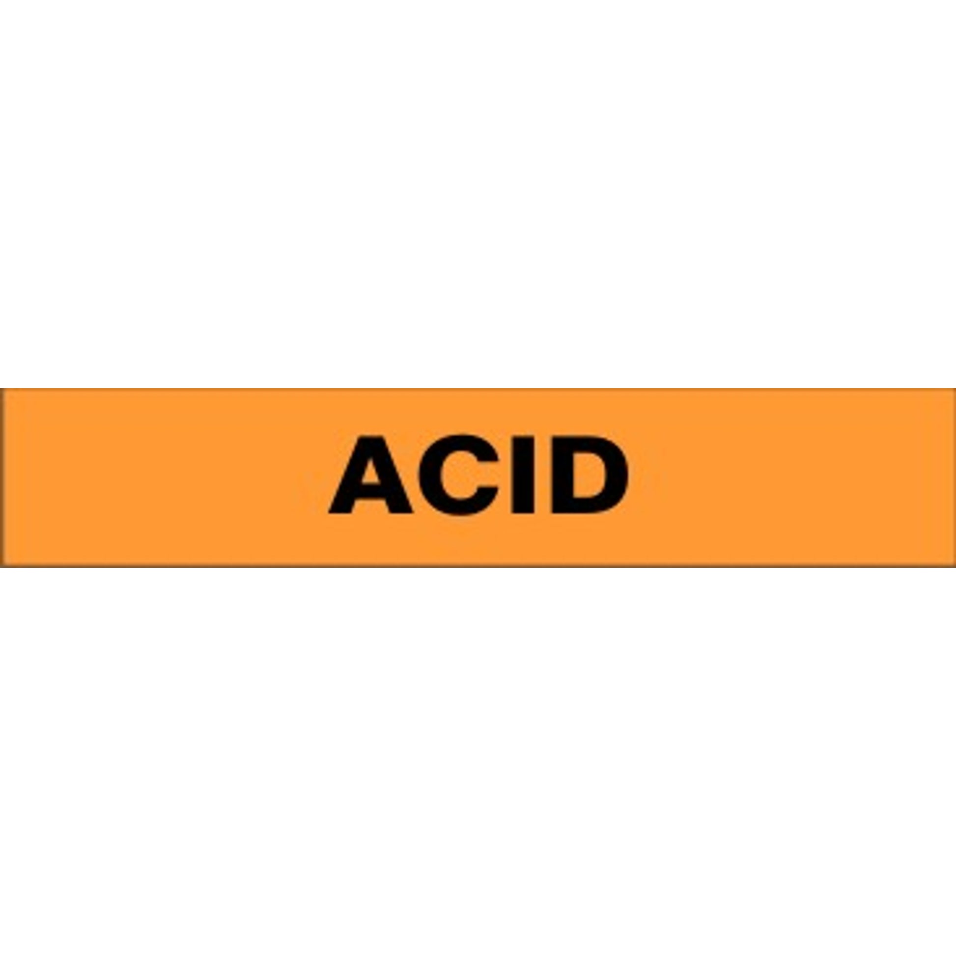 ACID - PIPE MARKER - ACID - PIPE MARKER, 1.125X8, Adhesive Vinyl