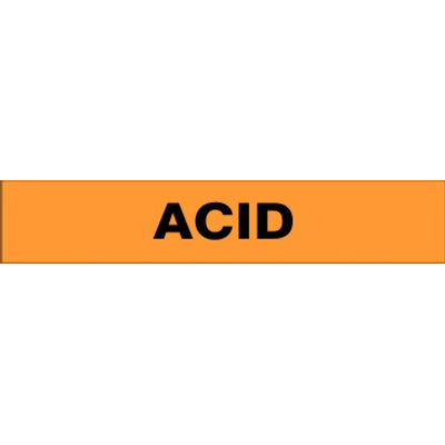 ACID - PIPE MARKER - ACID - PIPE MARKER, 1.125X8, Adhesive Vinyl