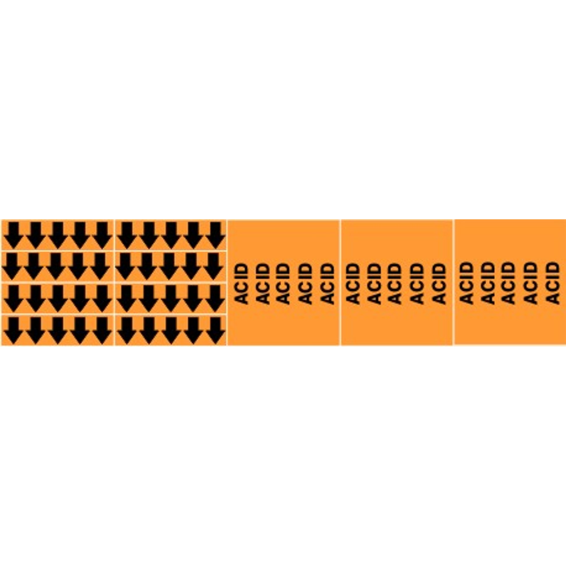 ACID - PIPE MARKER - ACID - PIPE MARKER, 2.25X13.5, Adhesive Vinyl