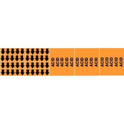 ACID - PIPE MARKER - ACID - PIPE MARKER, 2.25X13.5, Adhesive Vinyl