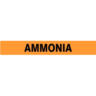 AMMONIA - PIPE MARKER - AMMONIA - PIPE MARKER, 3X24, Adhesive Vinyl