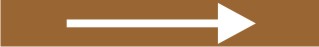 BROWN WITH WHITE ARROW - PIPE MARKER