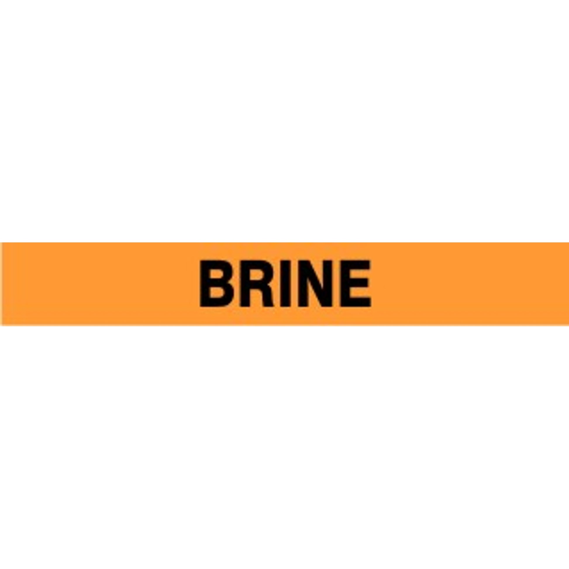 BRINE - PIPE MARKER - BRINE - PIPE MARKER, 3X24, Adhesive Vinyl