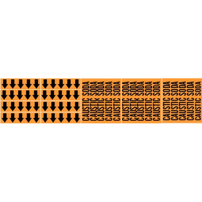 CAUSTIC SODA - PIPE MARKER - CAUSTIC SODA - PIPE MARKER, 2.25X13.5, Adhesive Vinyl