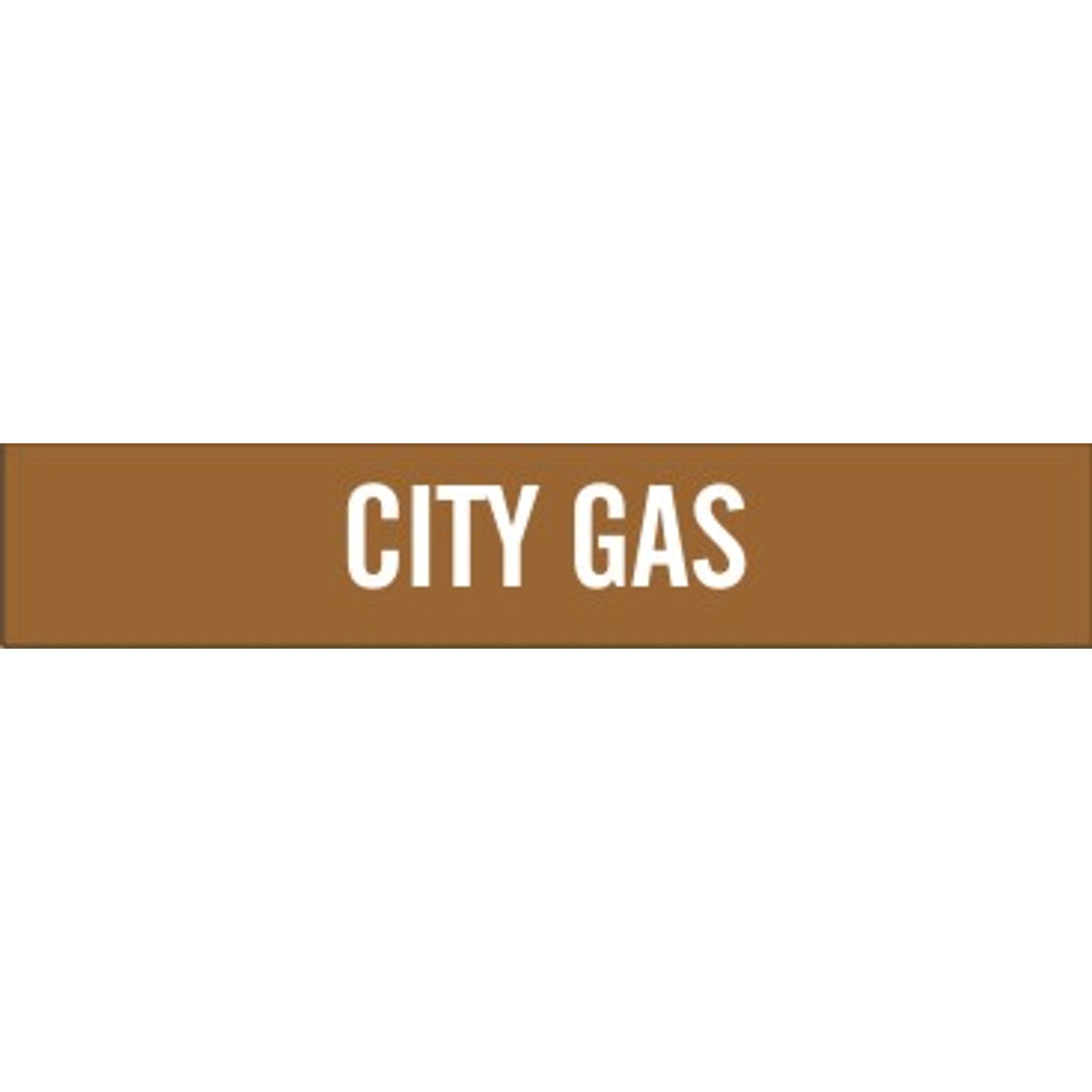 CITY GAS - PIPE MARKER - CITY GAS - PIPE MARKER, 3X24, Adhesive Vinyl