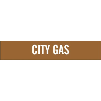 CITY GAS - PIPE MARKER - CITY GAS - PIPE MARKER, 3X24, Adhesive Vinyl