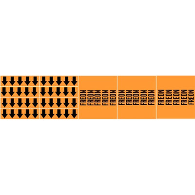 FREON - PIPE MARKER WITH ARROWS - FREON - PIPE MARKER WITH ARROWS, 2.25X13.5, Adhesive Vinyl