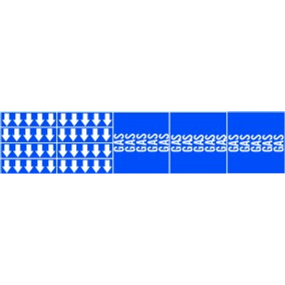 GAS - PIPE MARKER - GAS - PIPE MARKER, 2.25X13.5, Adhesive Vinyl