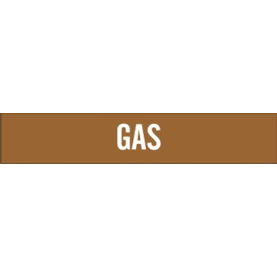 GAS - PIPE MARKER - GAS - PIPE MARKER, 3X24, Adhesive Vinyl