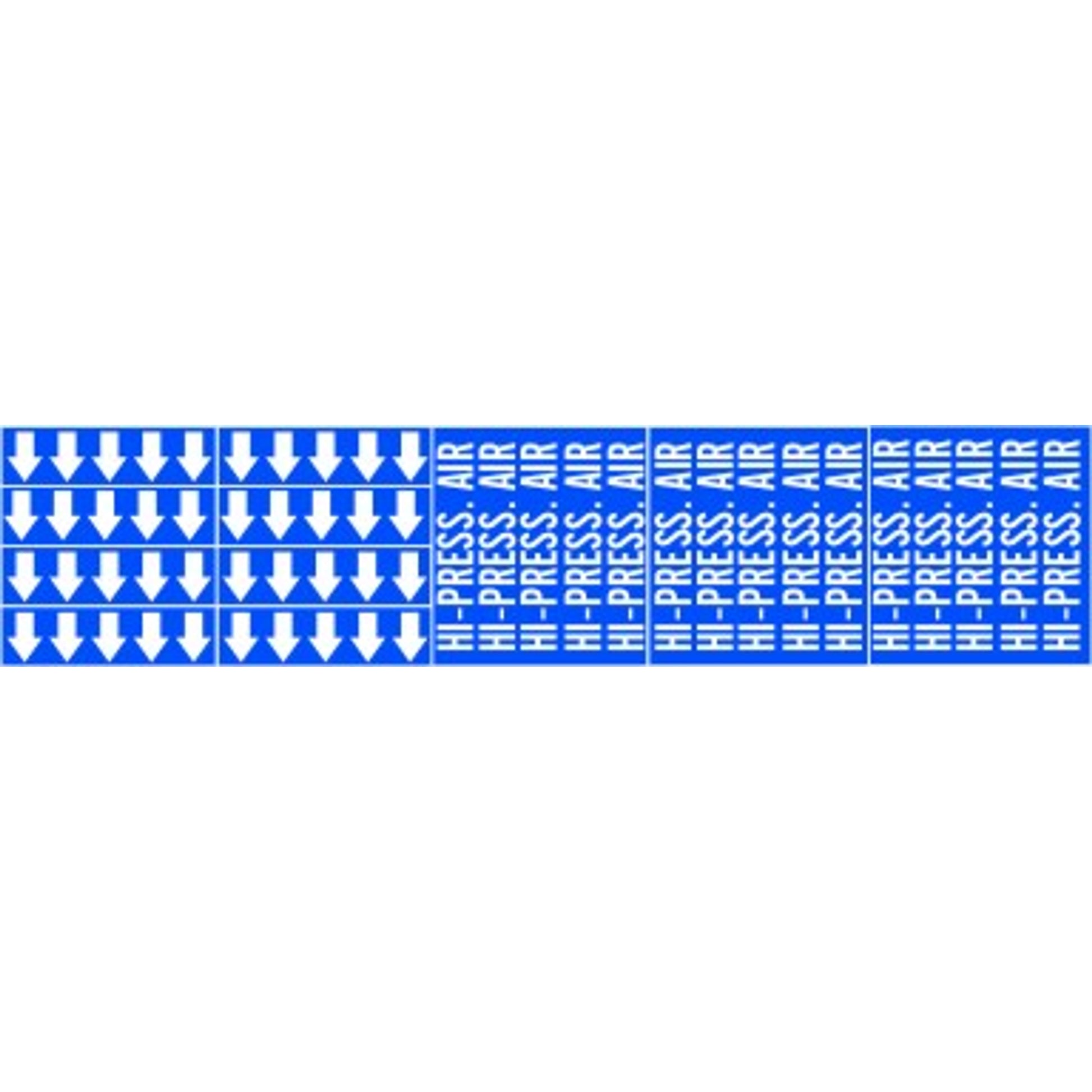 HI-PRESS. AIR - PIPE MARKER - HI-PRESS. AIR - PIPE MARKER, 2.25X13.5, Adhesive Vinyl