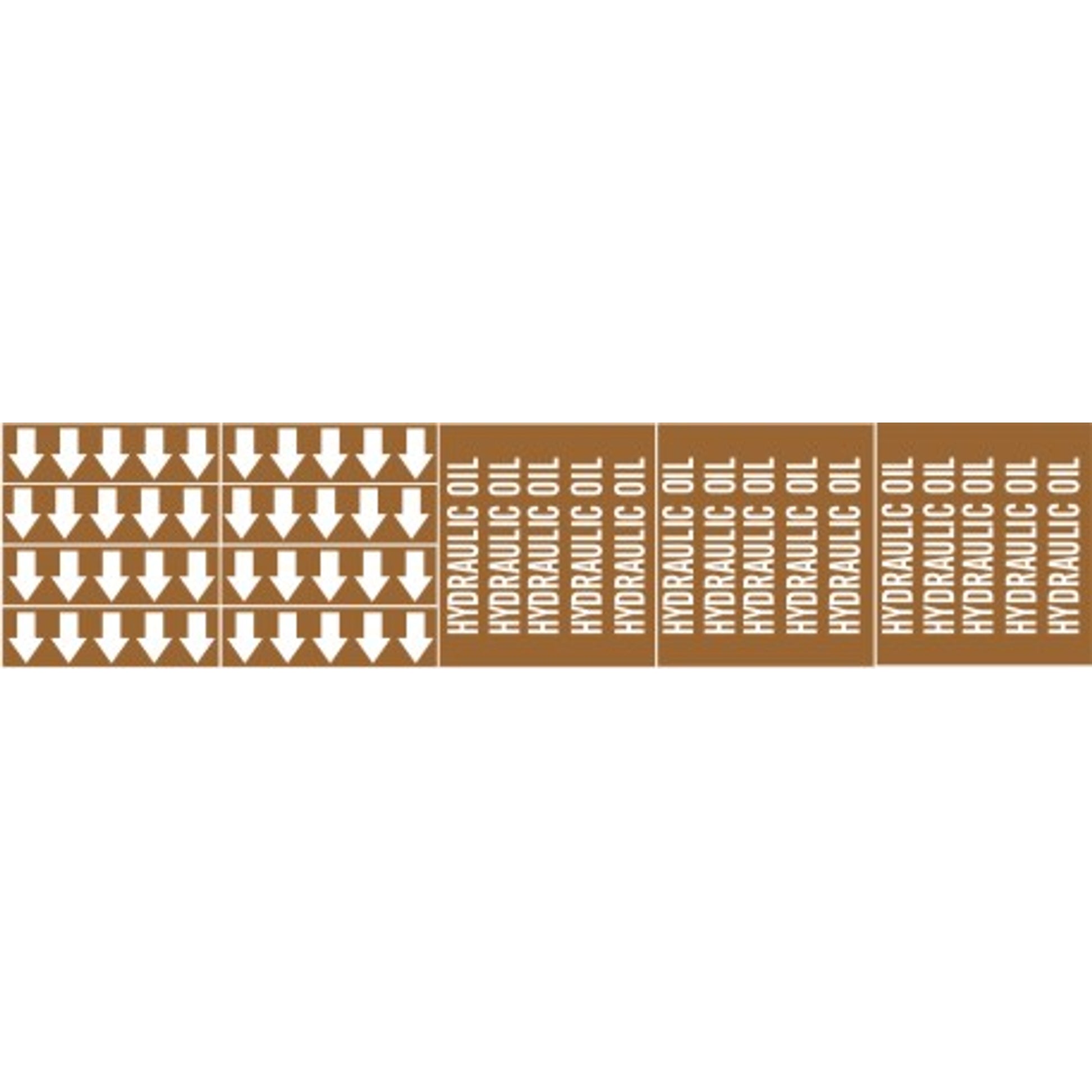 HYDRAULIC OIL - PIPE MARKER WITH ARROWS - HYDRAULIC OIL - PIPE MARKER WITH ARROWS, 2.25X13.5, Adhesive Vinyl