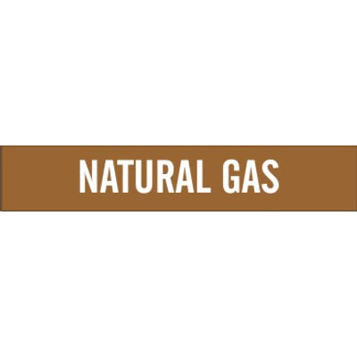 NATURAL GAS - PIPE MARKER - NATURAL GAS - PIPE MARKER, 3X24, Adhesive Vinyl