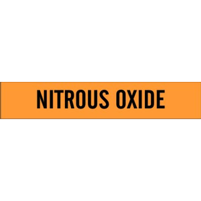 NITROUS OXIDE - PIPE MARKER - NITROUS OXIDE - PIPE MARKER, 3X24, Adhesive Vinyl