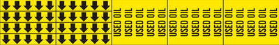 USED OIL - PIPE MARKER WITH ARROWS