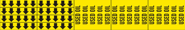 USED OIL - PIPE MARKER WITH ARROWS
