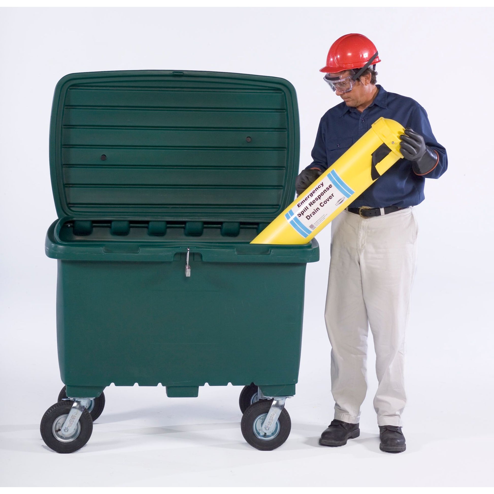 UltraTech International Utility Box 15 cubic foot capacity  8" pneumatic wheels Forest Green Forest Green - 0866