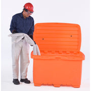 UltraTech International Utility Box 15 cubic foot capacity  5" hard wheels Safety Orange Orange - 0864