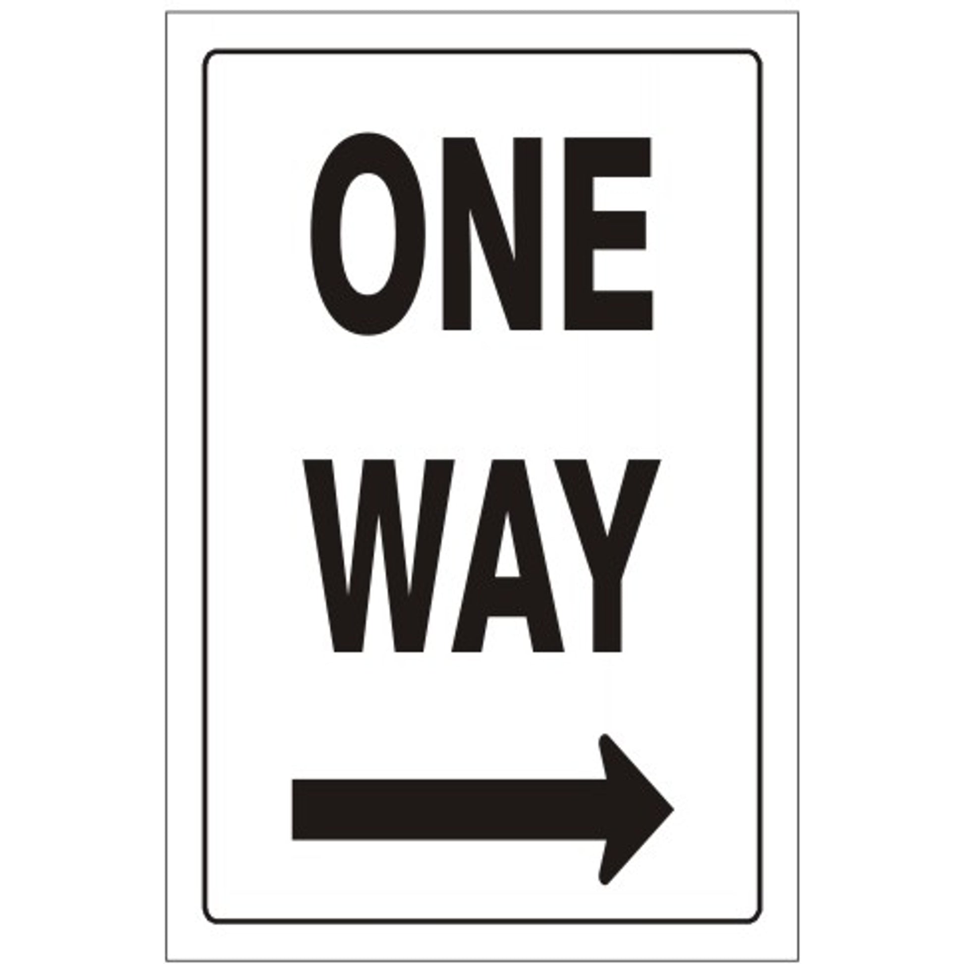 ONE WAY RIGHT ARROW - ONE WAY RIGHT ARROW, 24X18, Aluminum (.080) HIP Reflective