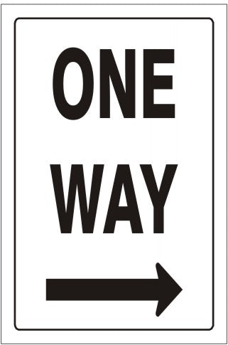ONE WAY RIGHT ARROW