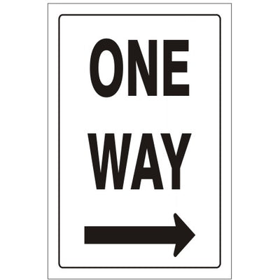 ONE WAY RIGHT ARROW - REGULATORY TRAFFIC SIGN - ONE WAY RIGHT ARROW - REGULATORY TRAFFIC SIGN, 24X18, Aluminum (.080) EGP Reflective