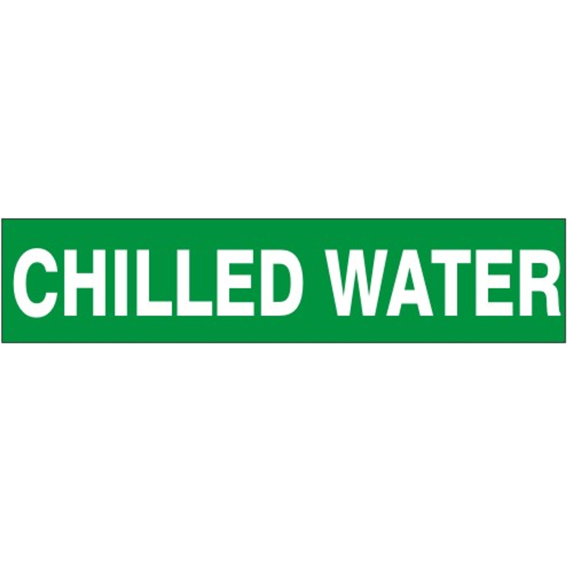 CHILLED WATER  PERFORATED ROLL PIPE MARKER - CHILLED WATER  PERFORATED ROLL PIPE MARKER  , 2”X18Y, Adhesive Vinyl