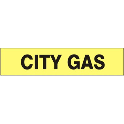 CITY GAS  PERFORATED ROLL PIPE MARKER - CITY GAS  PERFORATED ROLL PIPE MARKER, 2”X18Y, Adhesive Vinyl