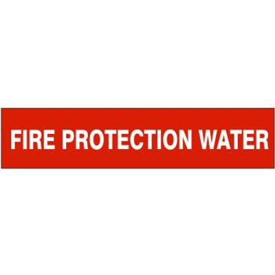 FIRE PROTECTION WATER  PERFORATED ROLL PIPE MARKER - FIRE PROTECTION WATER  PERFORATED ROLL PIPE MARKER, 2”X18Y, Adhesive Vinyl