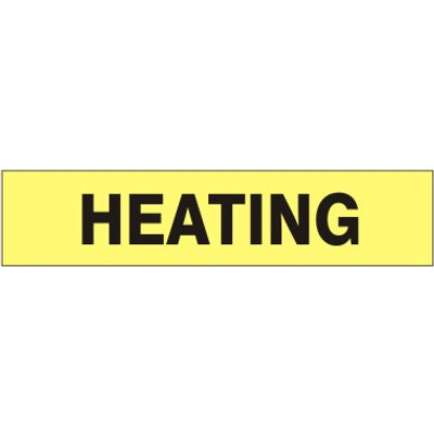 HEATING   PERFORATED ROLL PIPE MARKER - HEATING   PERFORATED ROLL PIPE MARKER, 2”X18Y, Adhesive Vinyl