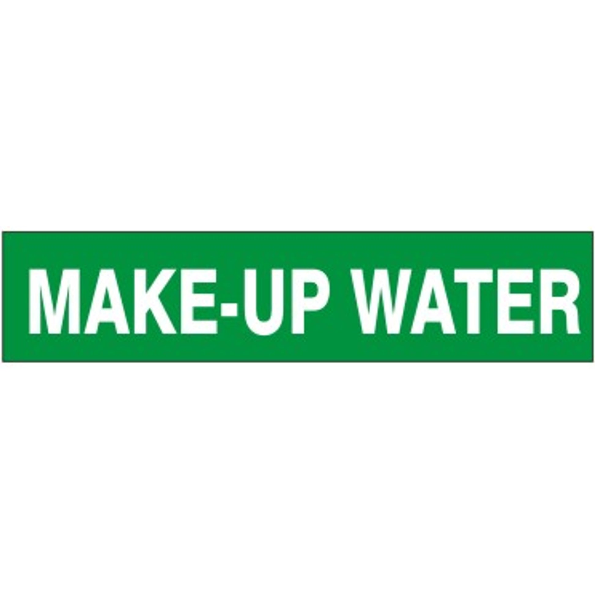 MAKE-UP WATER  PERFORATED ROLL PIPE MARKER - MAKE-UP WATER  PERFORATED ROLL PIPE MARKER , 2”X18Y, Adhesive Vinyl