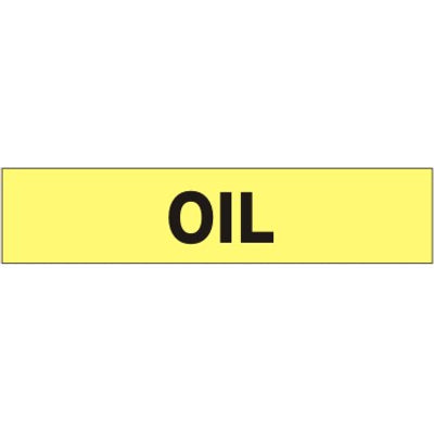 OIL   PERFORATED ROLL PIPE MARKER - OIL   PERFORATED ROLL PIPE MARKER, 2”X18Y, Adhesive Vinyl