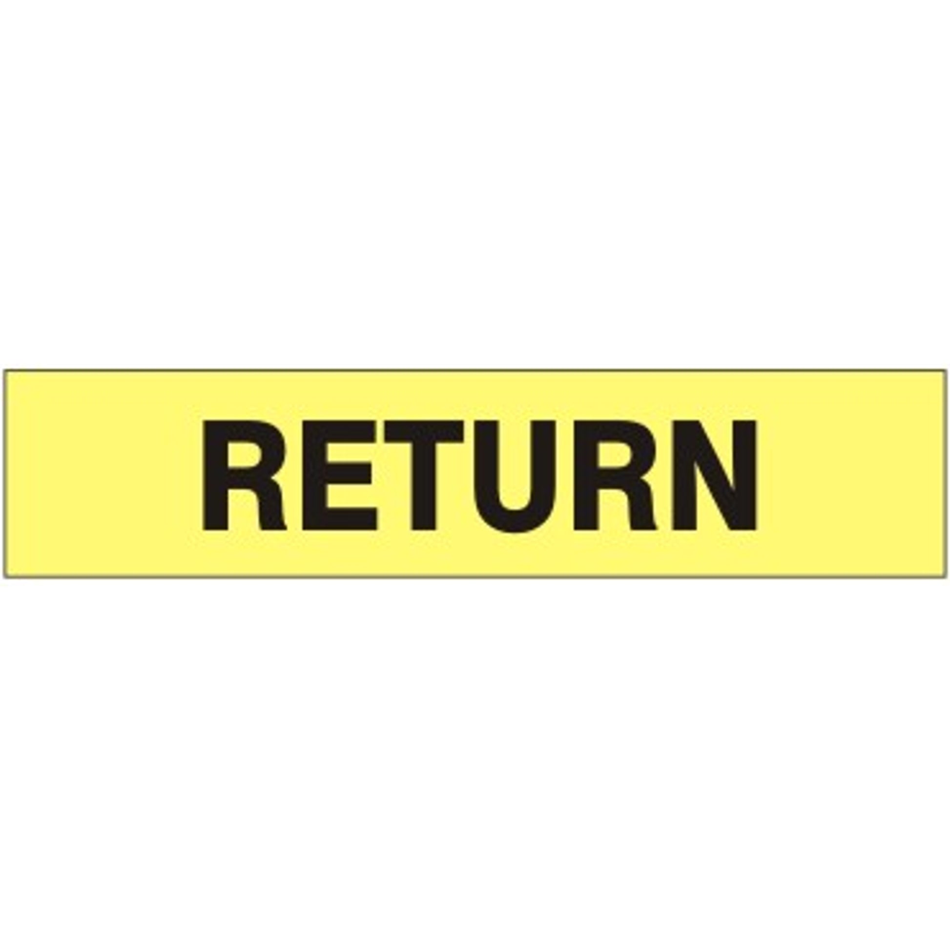 RETURN   PERFORATED ROLL PIPE MARKER - RETURN   PERFORATED ROLL PIPE MARKER, 2”X18Y, Adhesive Vinyl
