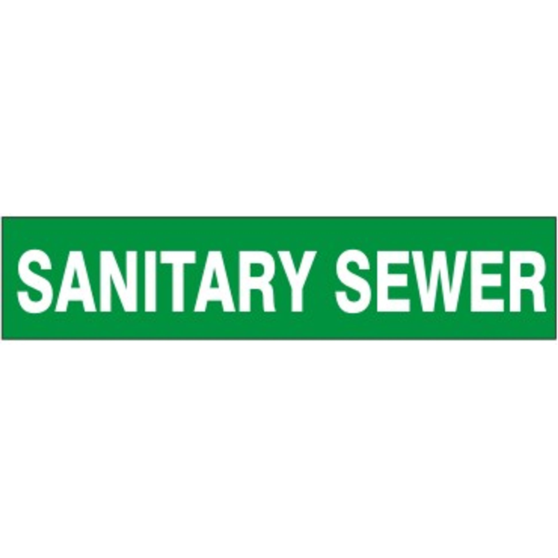 SANITARY SEWER   PERFORATED ROLL PIPE MARKER - SANITARY SEWER   PERFORATED ROLL PIPE MARKER, 2”X18Y, Adhesive Vinyl